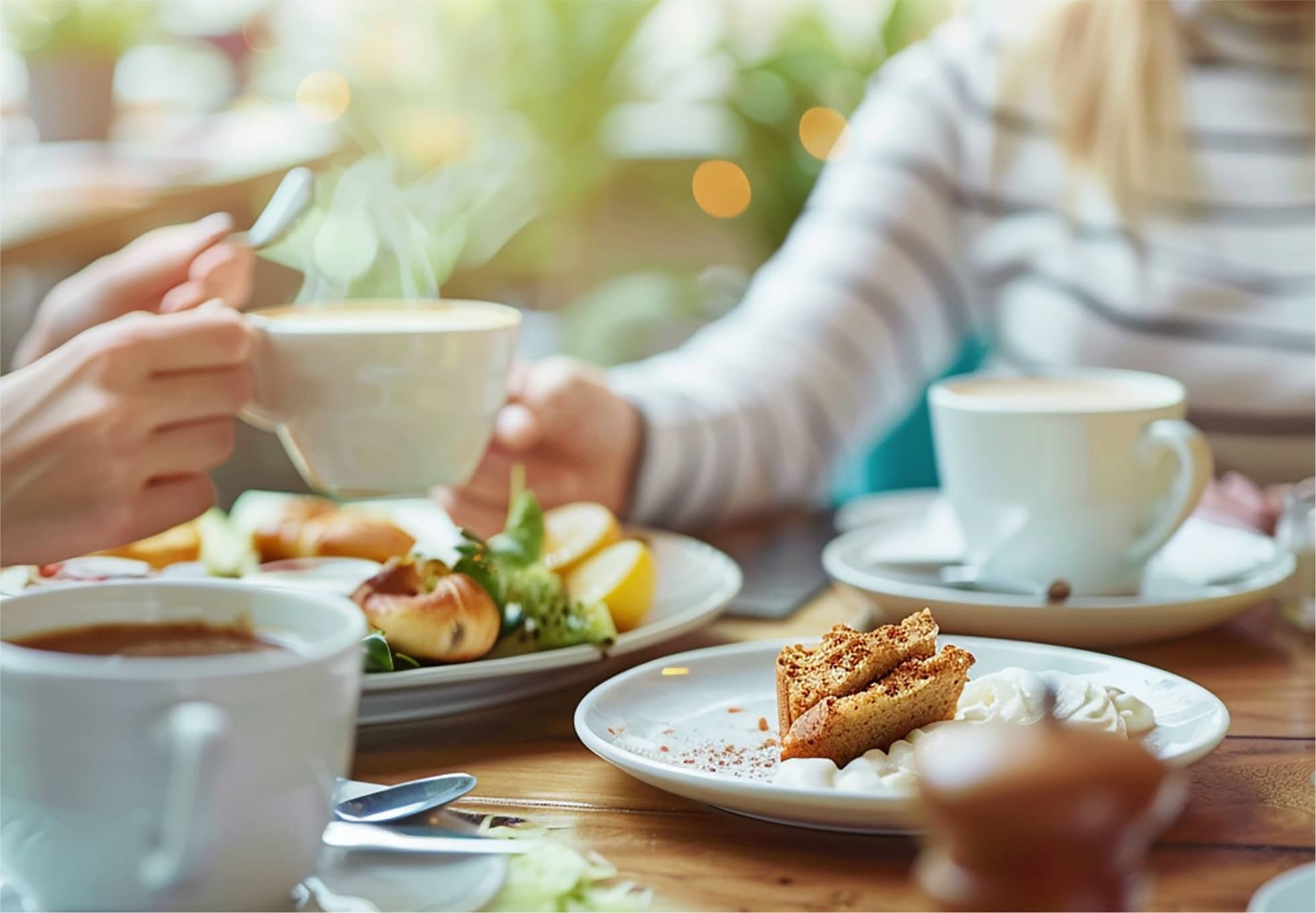 Freunde treffen sich zum Brunch